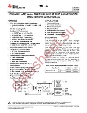 ADS8327IBRSAT datasheet  